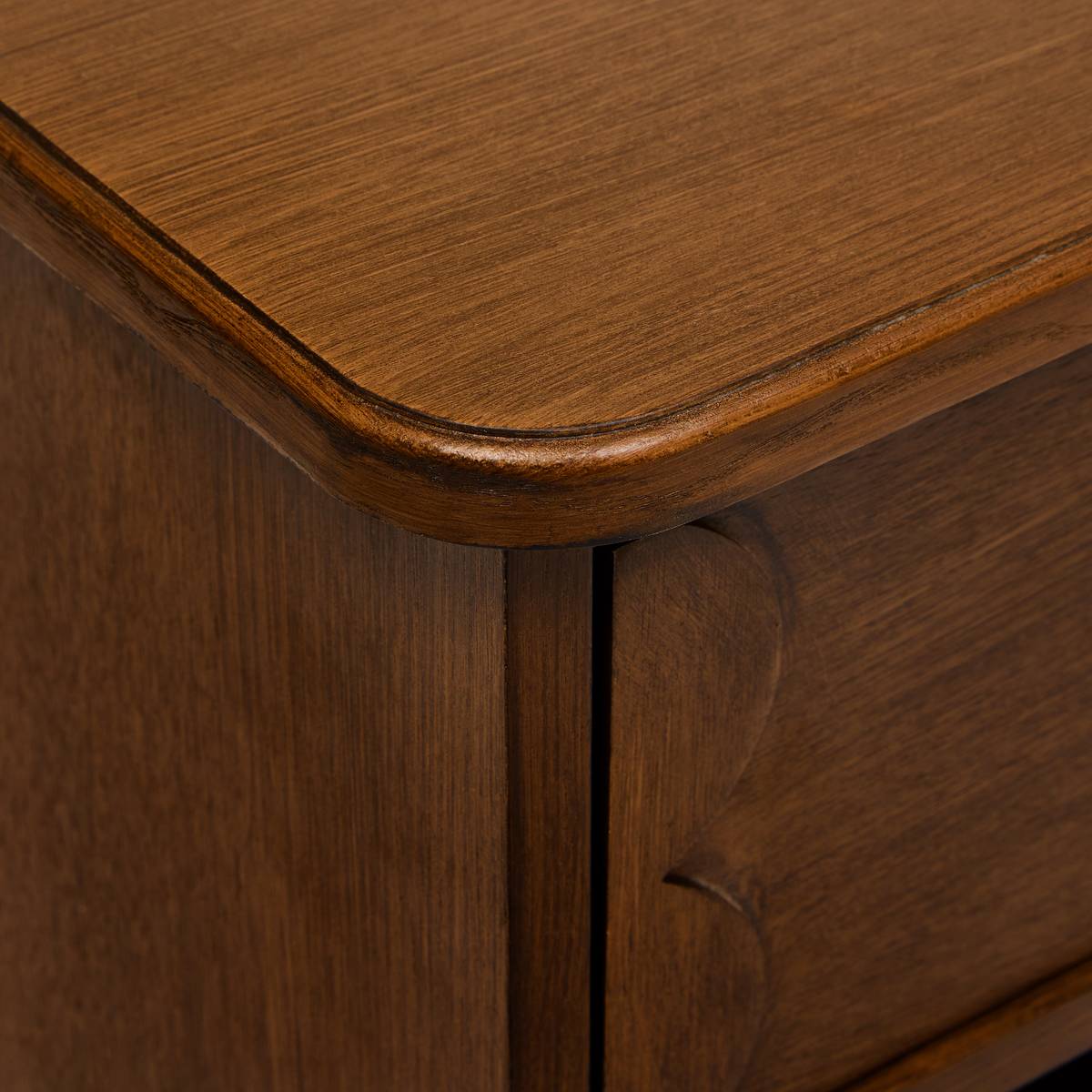 Rectangular bedside table 1 drawer "Mona" Brown, 44.5 x 40 cm Brown