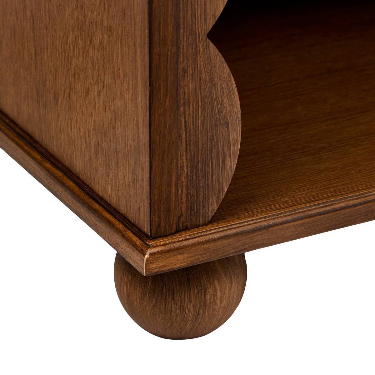 Rectangular bedside table 1 drawer "Mona" Brown, 44.5 x 40 cm Brown