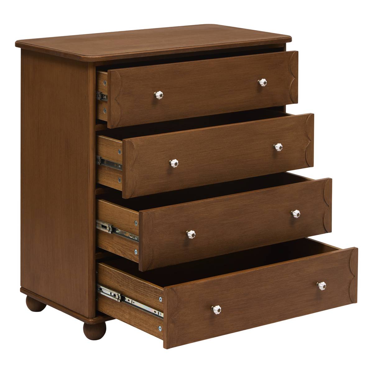 Rectangular 4-drawer chest "Mona" Pine, Brown, 80x45 cm Brown