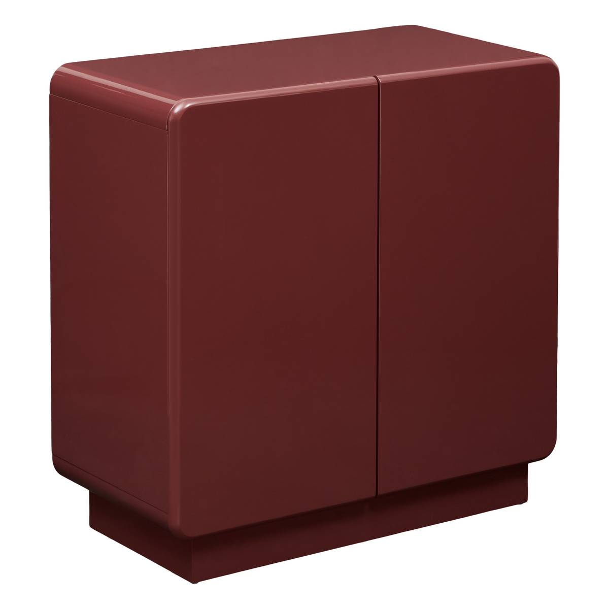Square sideboard with 2 doors and 1 shelf "Douglas" Burgundy, 80x80 cm Bordeaux