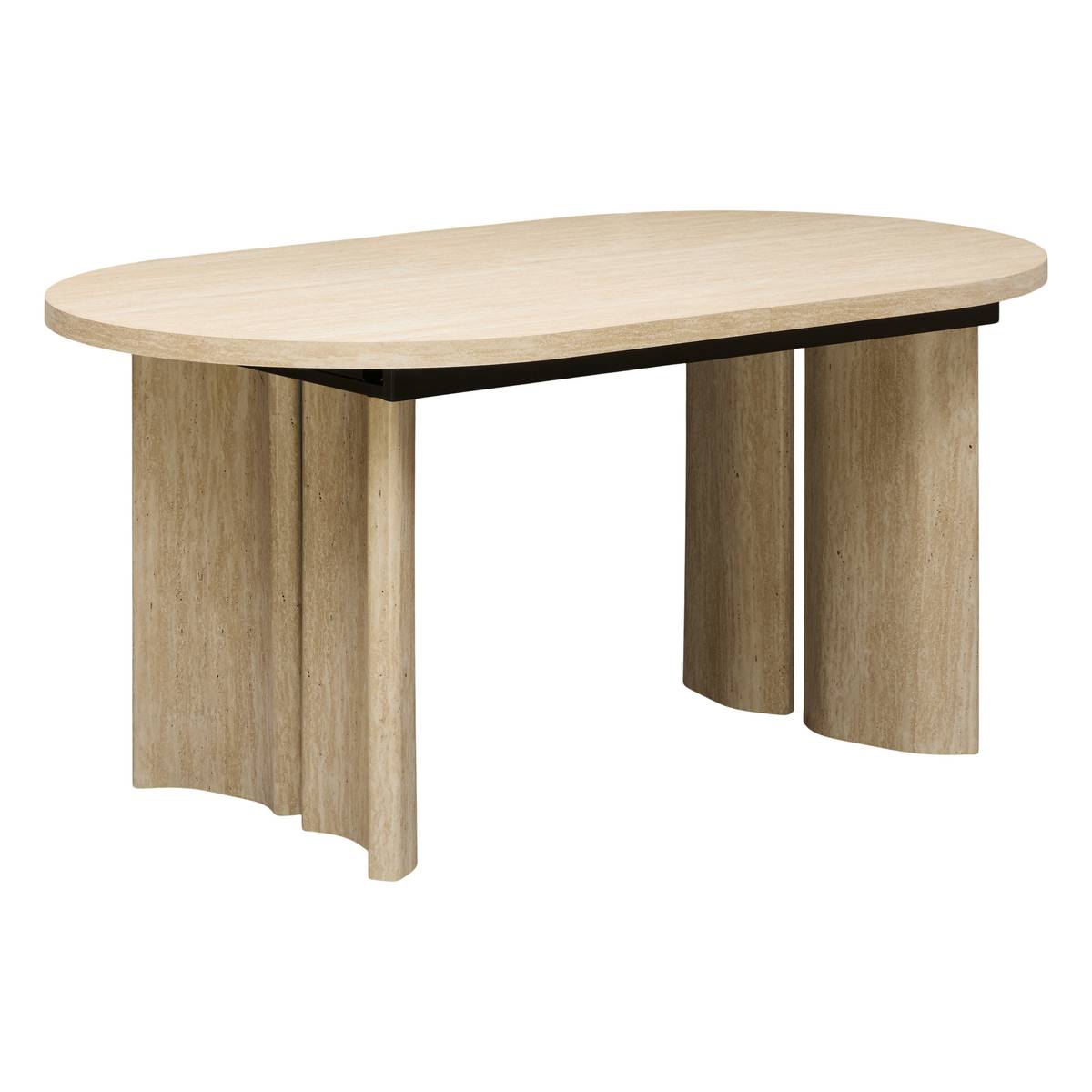 Extendable dining table "Tino" 6 to 8 seats Beige