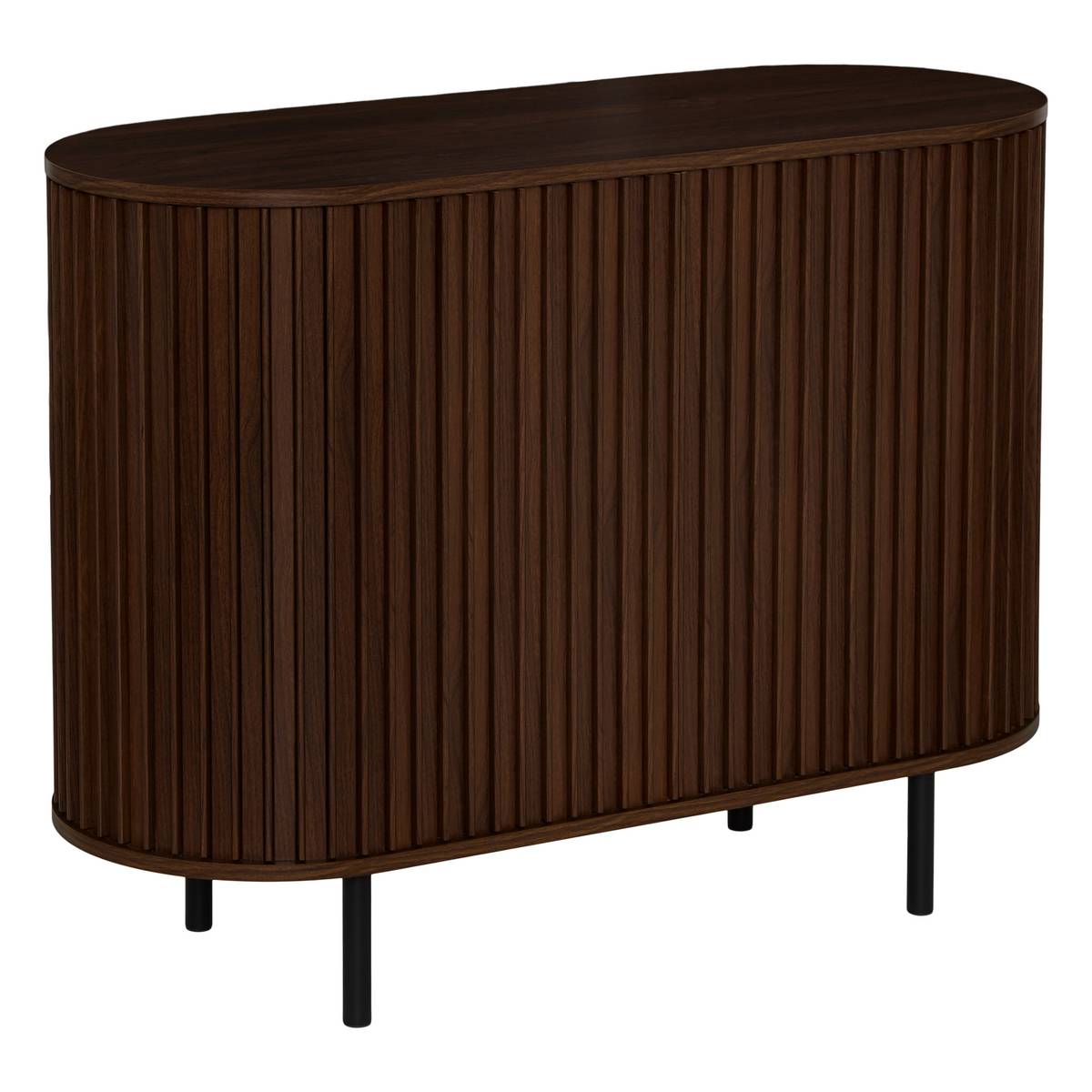Rectangular sideboard 2 doors 1 level "Alcove" Brown, 100x75 cm Brown