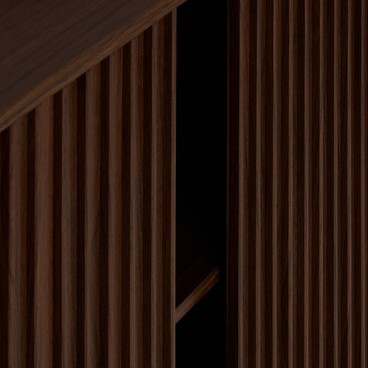 Rectangular sideboard 2 doors 1 level "Alcove" Brown, 100x75 cm Brown