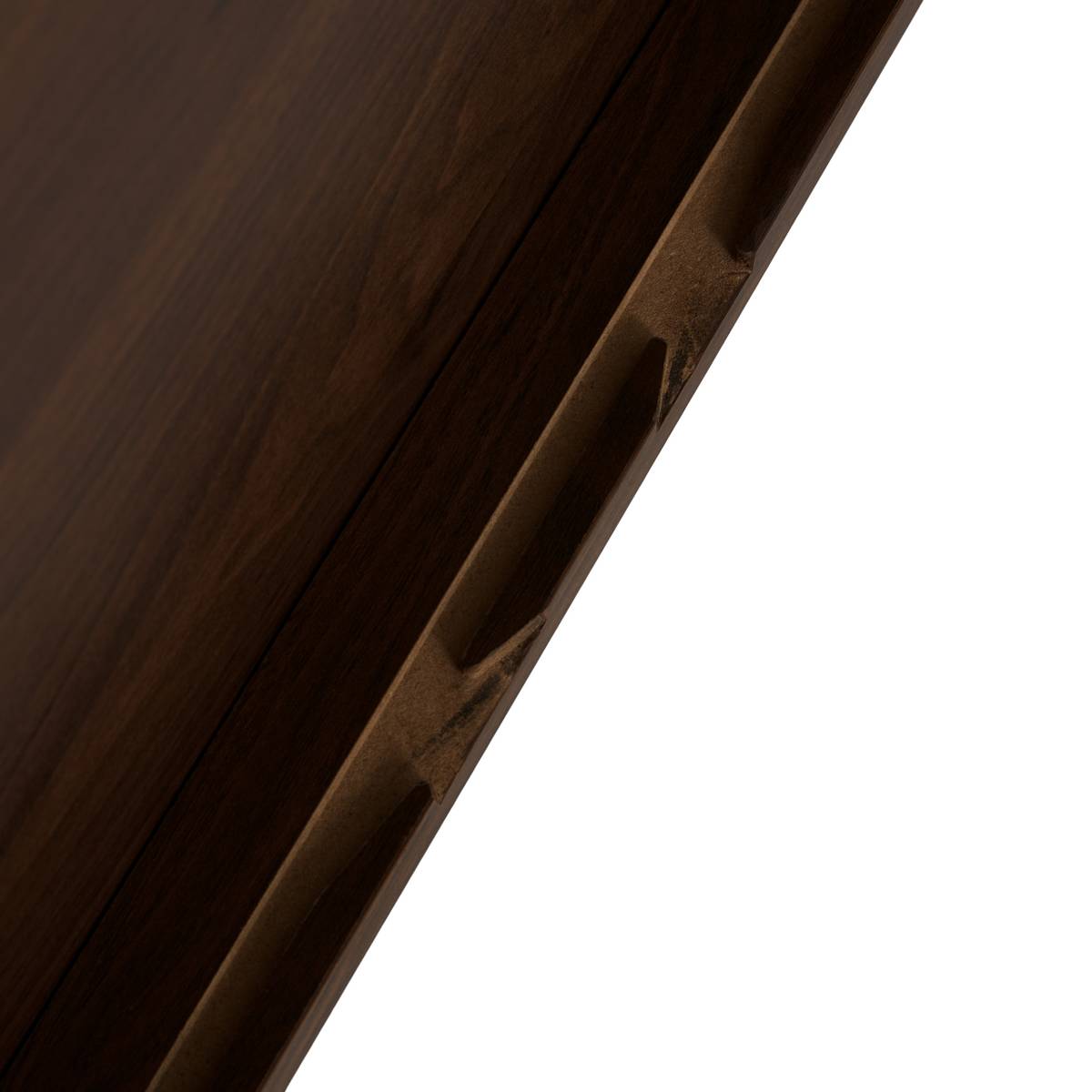 Oval TV stand with 2 doors and 2 shelves "Alcove" Brown, 140x40 cm Brown