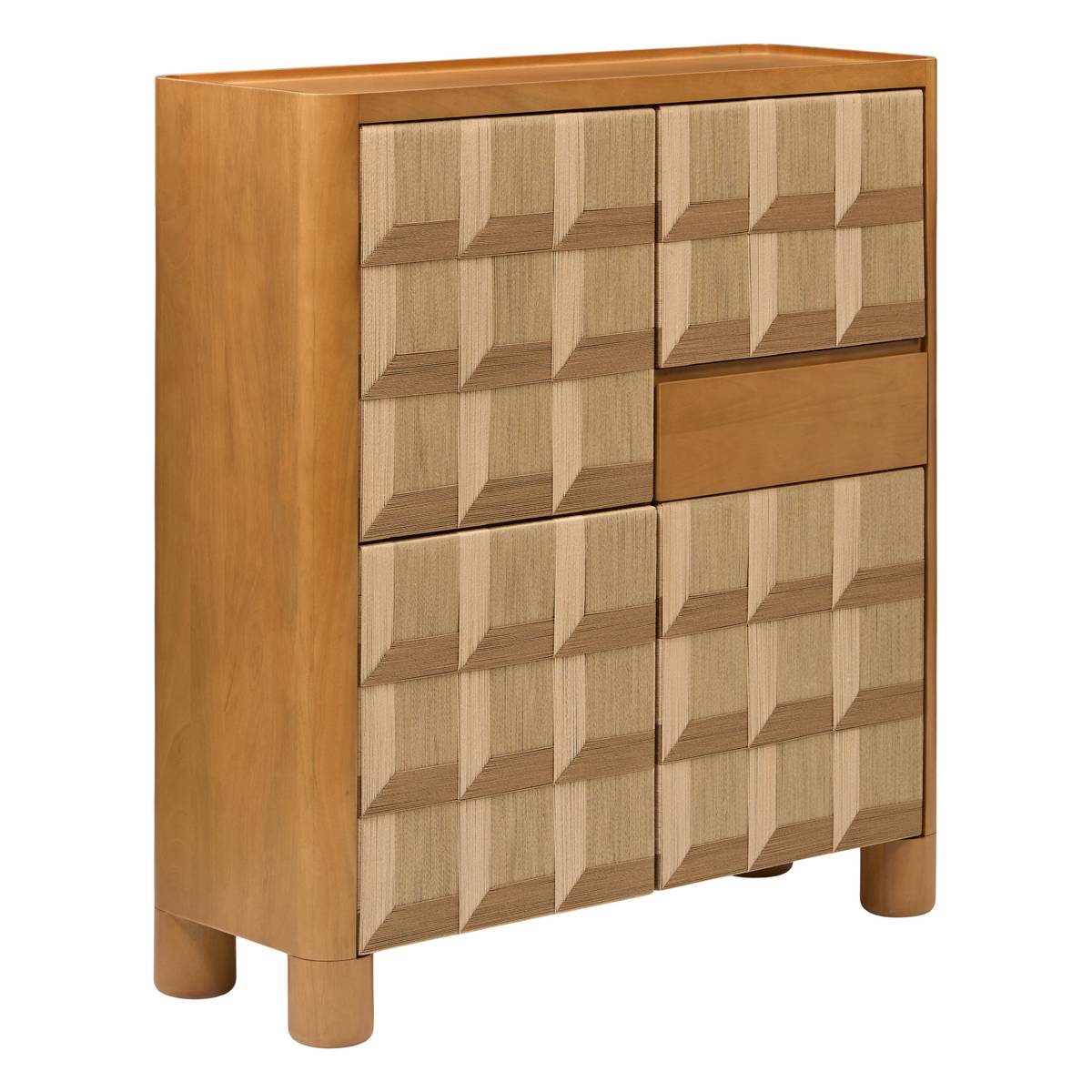 Rectangular 2-tier sideboard "Netsi" Mango wood, Sand, 124x135.5 cm Sand