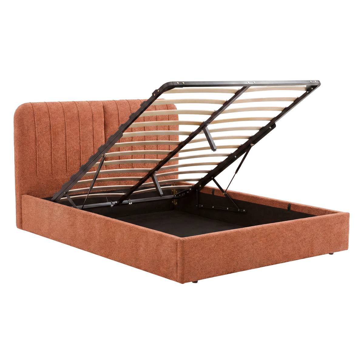 Storage bed "Cala" Terracotta, 160x200 cm Terracotta