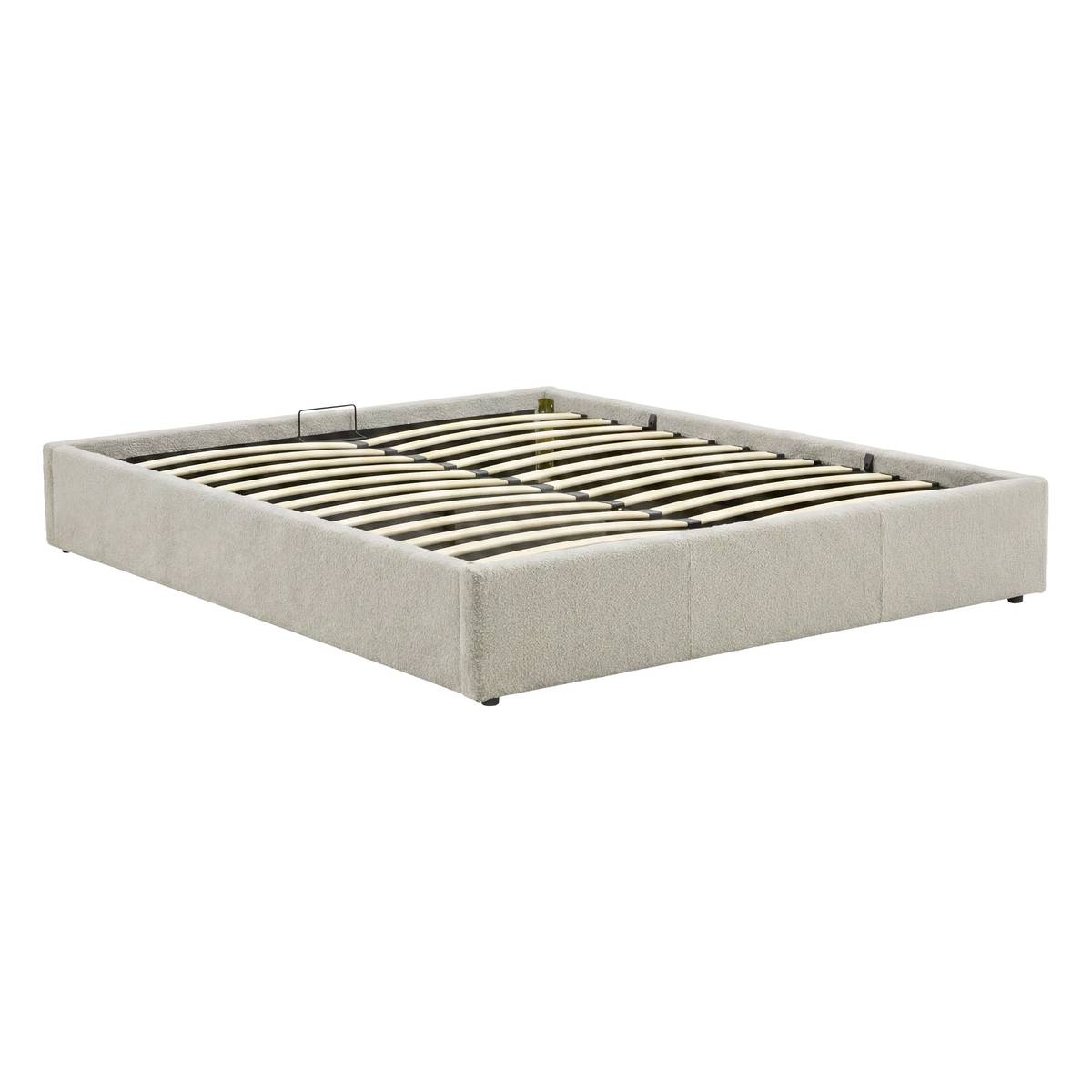 Storage bed "Luna" Steel, White, 160x200 cm White