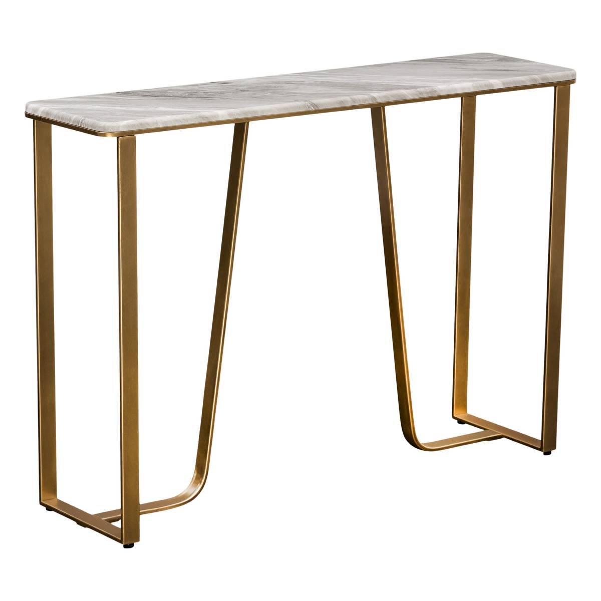 Console "Graphite" Steel, Gold, 120x32 cm Gold