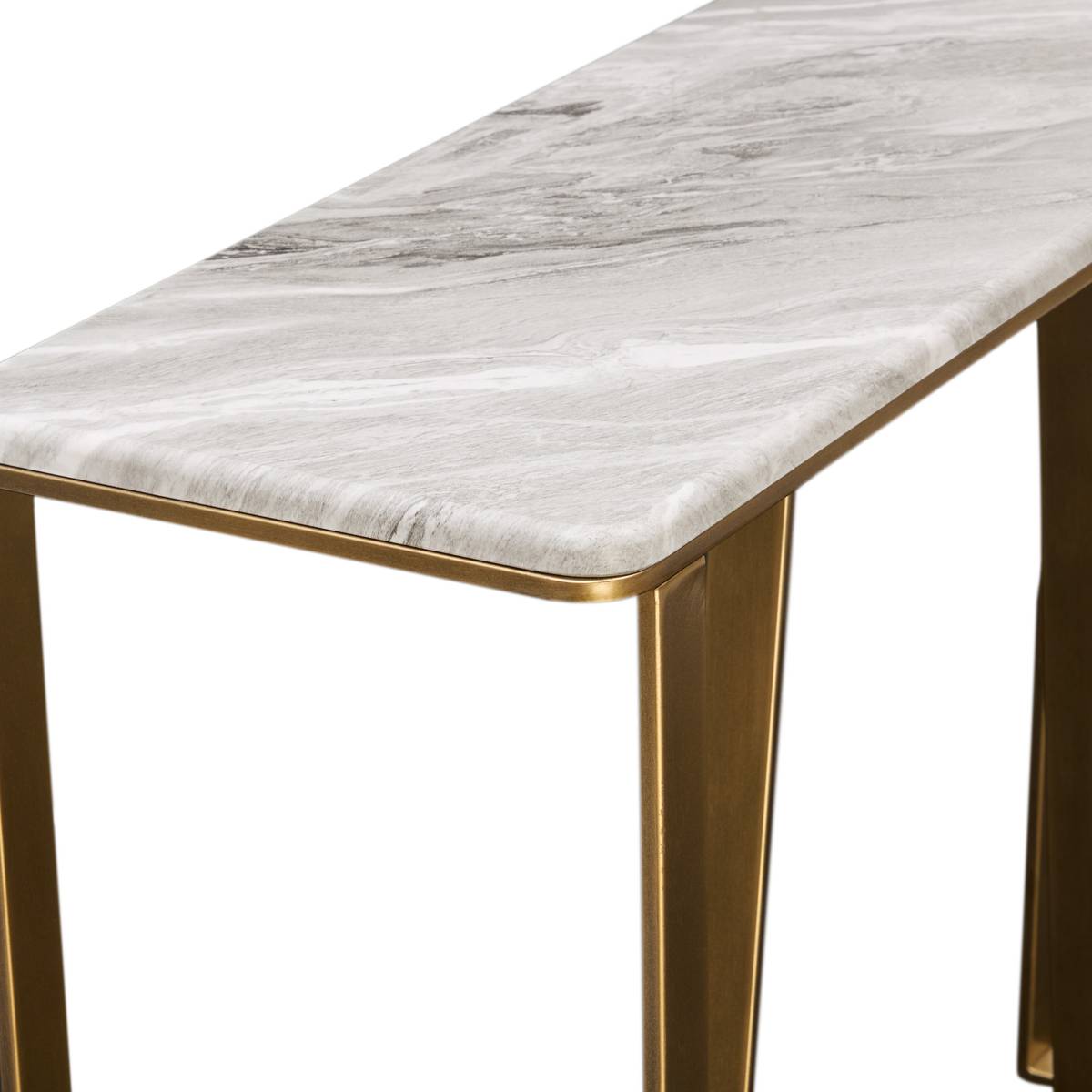 Console "Graphite" Steel, Gold, 120x32 cm Gold