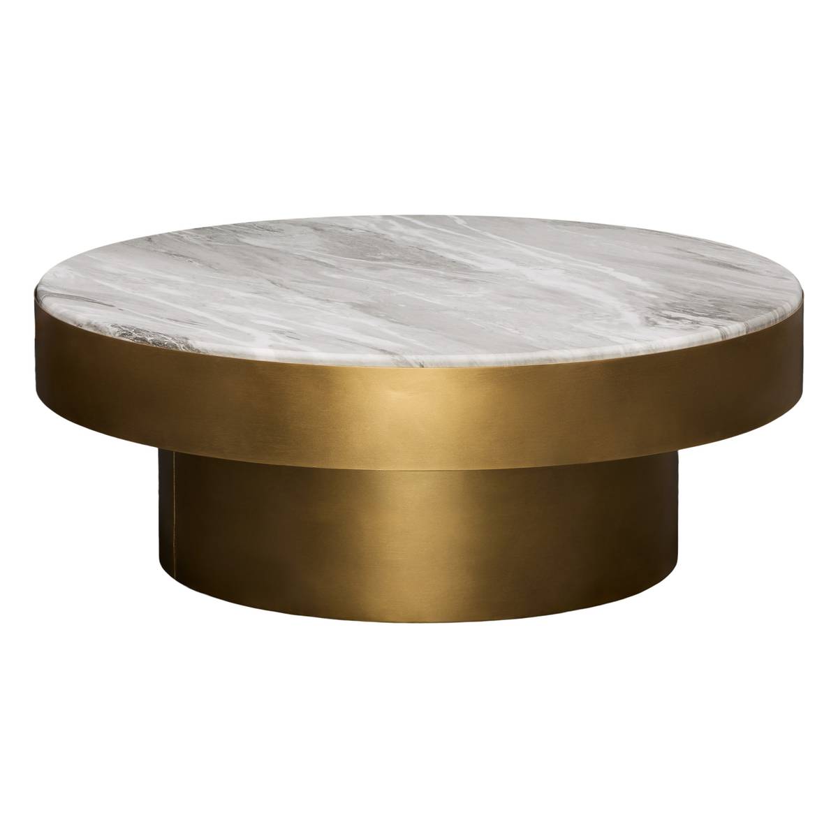 Coffee table "Graphite" Steel, Gold, Dia. 80 cm Gold