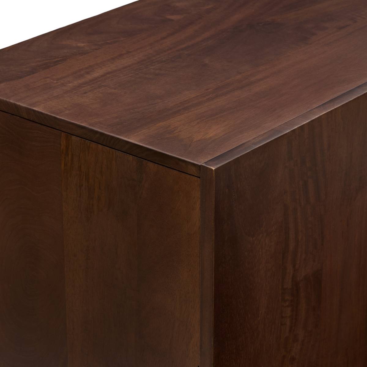Rectangular sideboard 2 doors 1 shelf "Nyero" Mango, Brown, 80x100 cm Brown