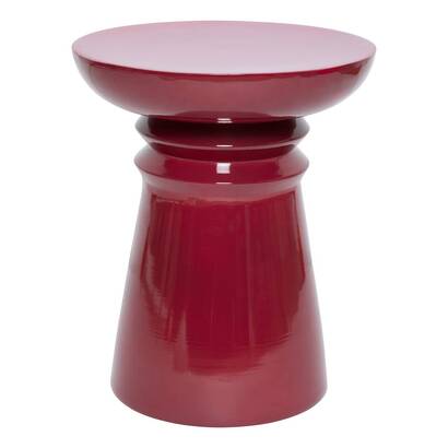 Side table "jaya" steel, garnet red, dia. 38 cm