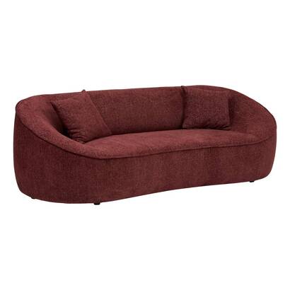 Sofa "ostuni" 3-seater, pine, ruby red