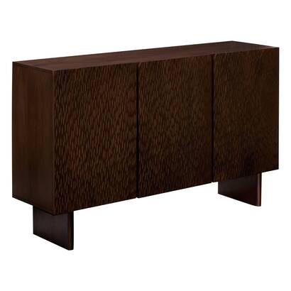 Rectangular sideboard with 3 doors and 1 shelf "nyero" mango wood, brown, 150x90 cm