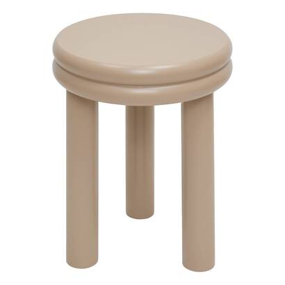 Side table "plump" pine, beige, d.40 cm