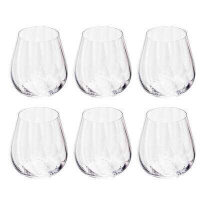 Lot de 6 gobelets bas "neva" 380 crystal clear, transparent