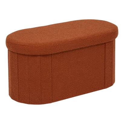 Double pouf "fink" amber red, 76x38 cm