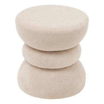 Pouf "ritem" cream, dia. 36 cm