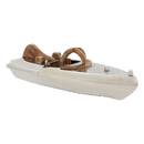 Bateau d&eacute;coratif "Johan" Manguier / Aluminium, L.45 cm Silver
