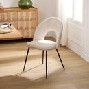 Chair "Raven" Steel, Ivory Ivory