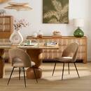 Chair "Raven" Steel, Cream Cream