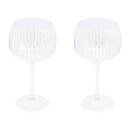 Set of 2 gin glasses "Lunis" 600 ml, Glass, Gold Gold