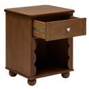 Rectangular bedside table 1 drawer "Mona" Brown, 44.5 x 40 cm Brown