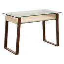 Desk "Ariro" Tempered glass, Beige, 110x55 cm Beige