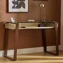 Desk "Ariro" Tempered glass, Beige, 110x55 cm Beige