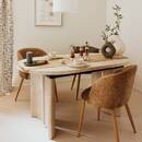 Extendable dining table "Tino" 6 to 8 seats Beige