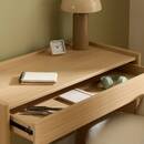 Rectangular desk with 1 drawer "John" Beige, 100x50 cm Beige