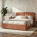 Storage bed "Cala" Terracotta, 160x200 cm Terracotta