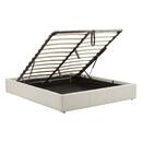 Storage bed "Luna" Steel, White, 160x200 cm White