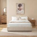 Storage bed "Luna" Steel, White, 160x200 cm White