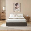 Storage bed "Luna" Steel, Khaki Green, 160x200 cm Khaki green