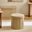 Preparation pouf "Fink" D.38 cm Beige