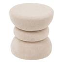 Pouf "Ritem" Cream, Dia. 36 cm Cream