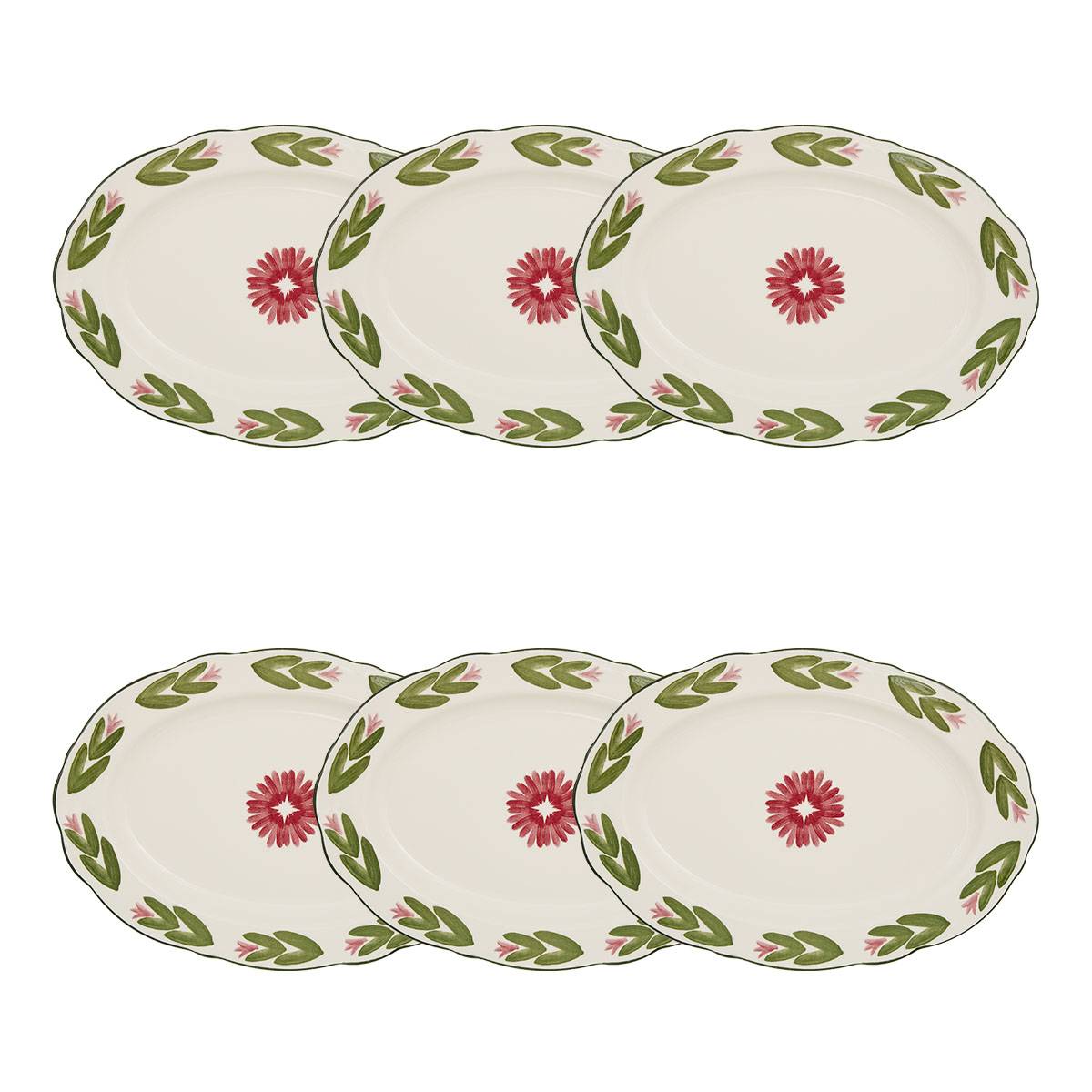 Serving platter "Mona" Porcelain, 33x21 cm Green