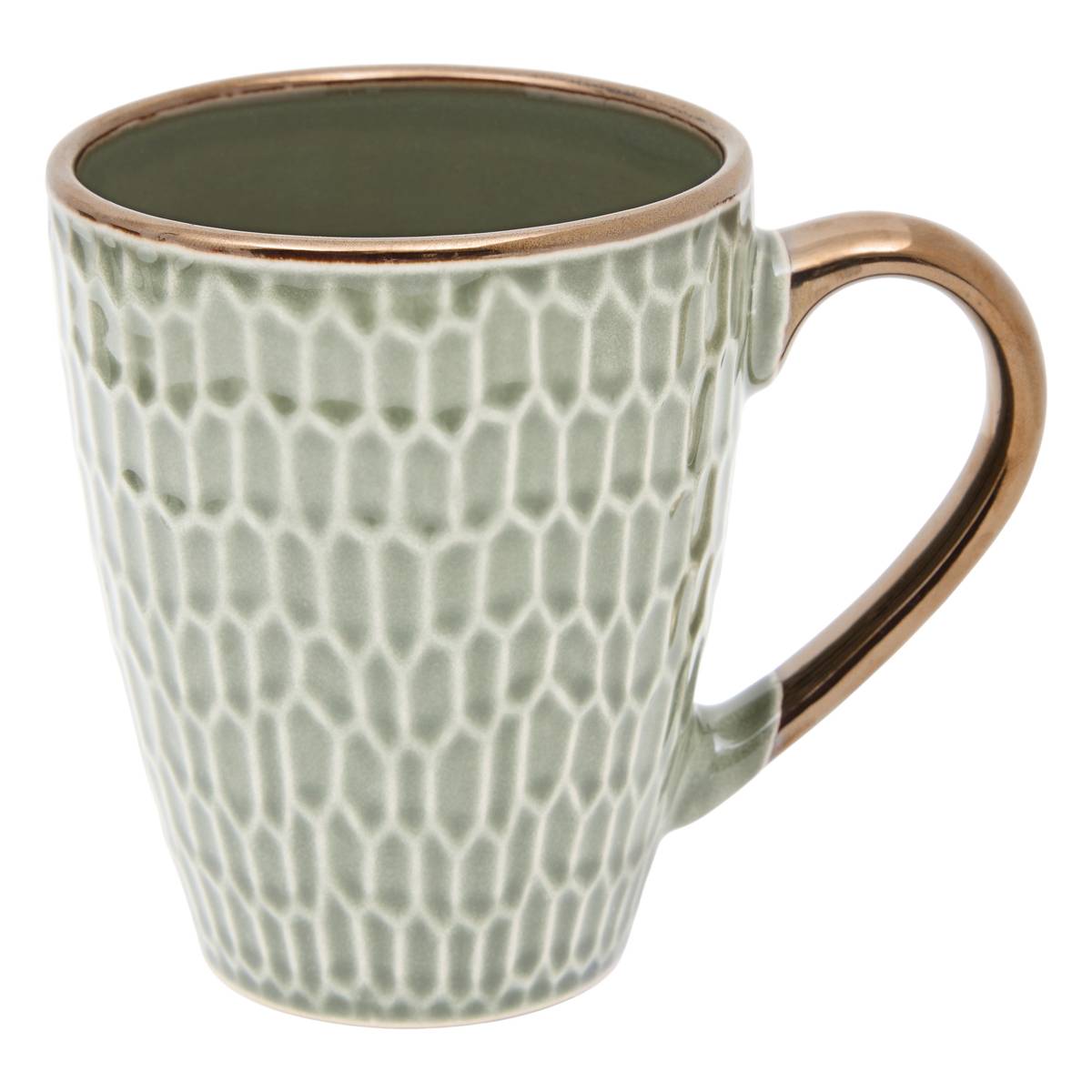 Mug "Ella" 350 ml, Earthenware, Green Green