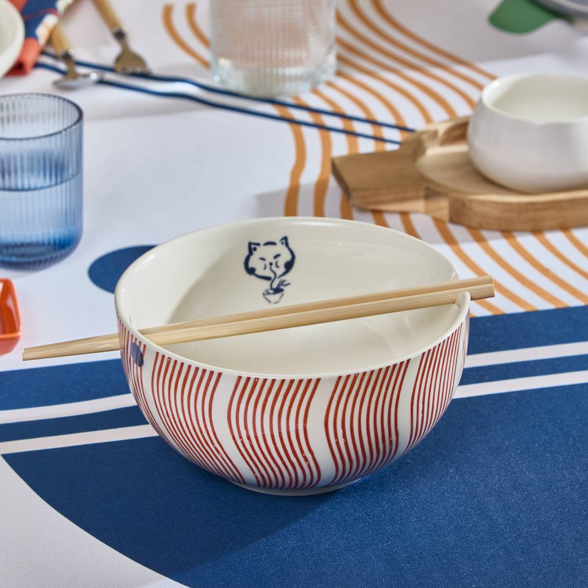 Bowl "Nippon" Stoneware , D.18 cm Blue