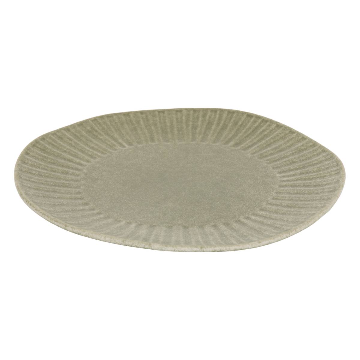 Presentation plate "Nyero" Earthenware, Ø32 cm Green