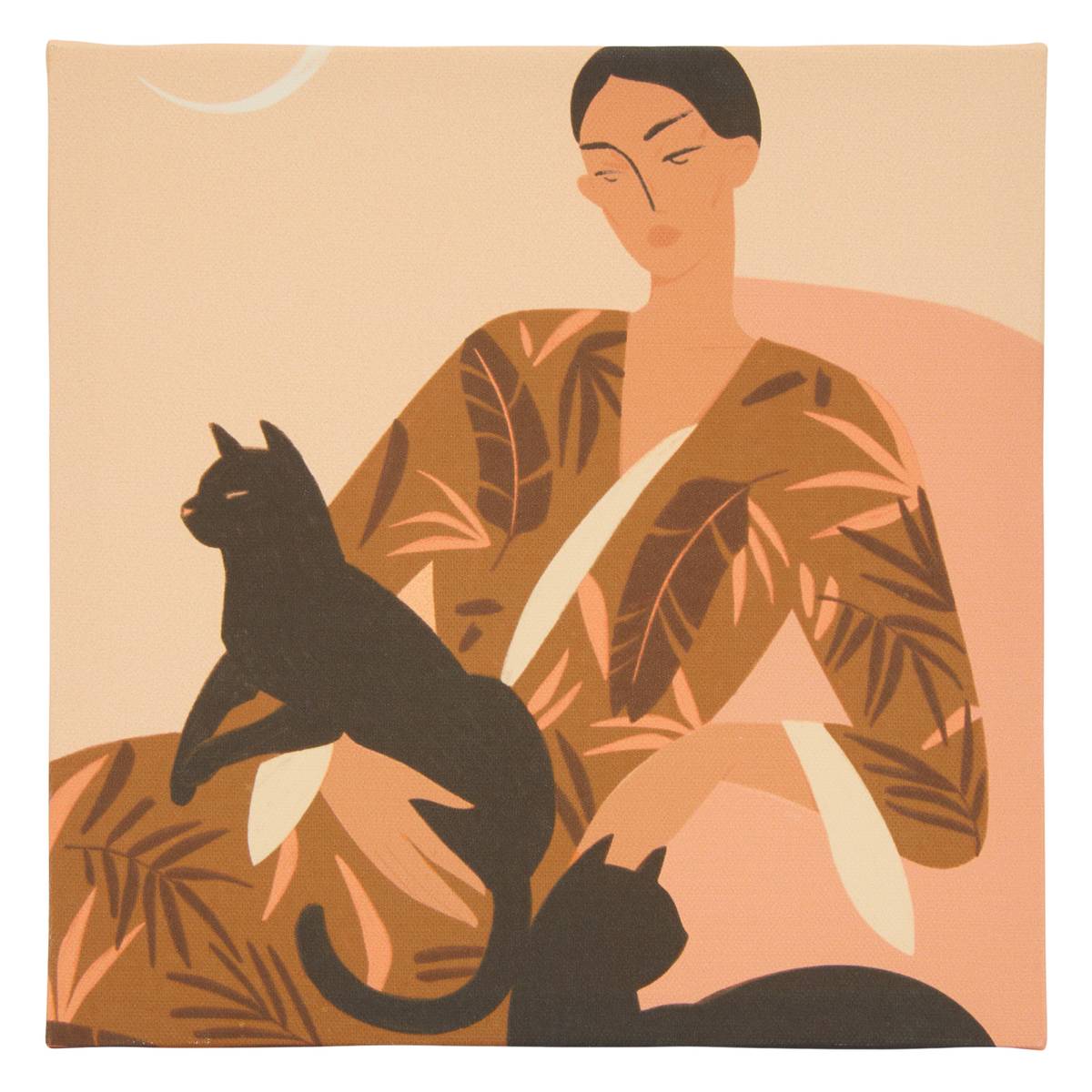 Set of 5 printed canvases "Cynthia" 29x35 cm, Multicolored Multicolored
