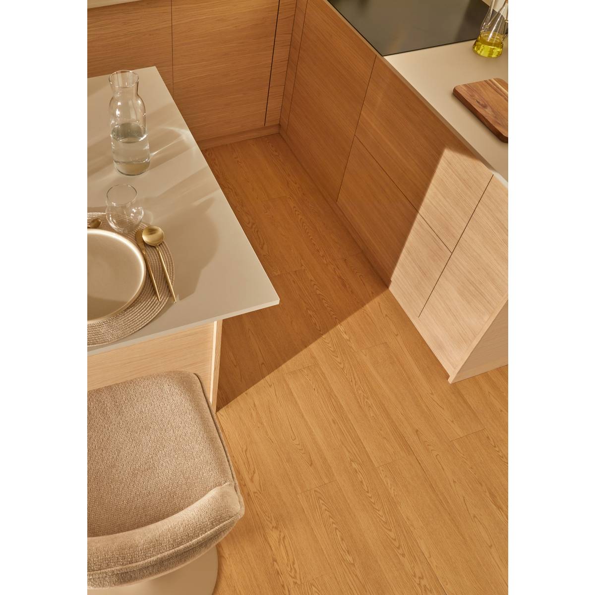 Set of 7 "Vera" self-adhesive flooring planks Beige, 91x15 cm Beige