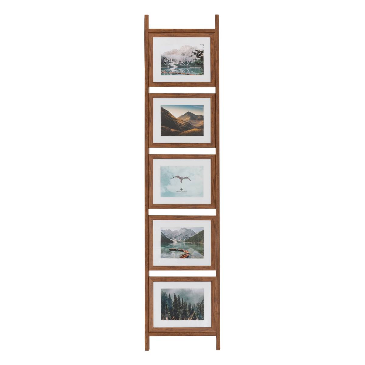 Collage Frame "Scott" 5 photos, Tonka brown Tonka brown
