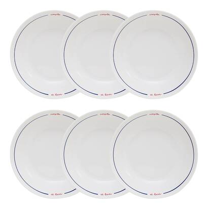 Set of 6 soup plates "fra" porcelain, d.20.2 cm