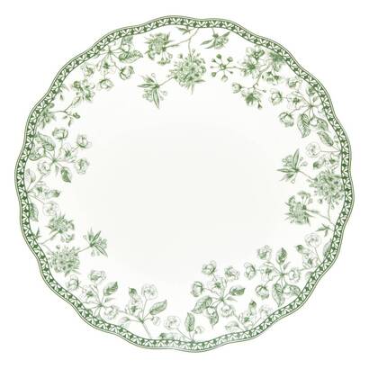Set of 6 dinner plates lisiere porcelain, d.27 cm