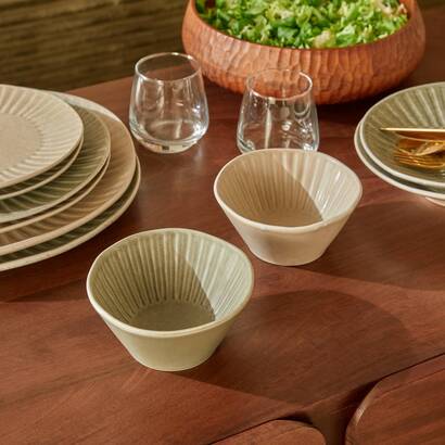 Set of 6 "nyero" bowls earthenware, dia.14 cm