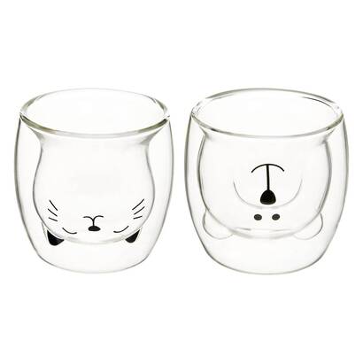 Mug gift set "nature" 250 ml, glass, transparent