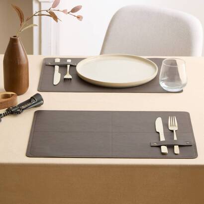 Placemat "glenn" chocolate, 45x30 cm