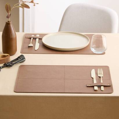 Placemat "glenn" camel, 45x30 cm